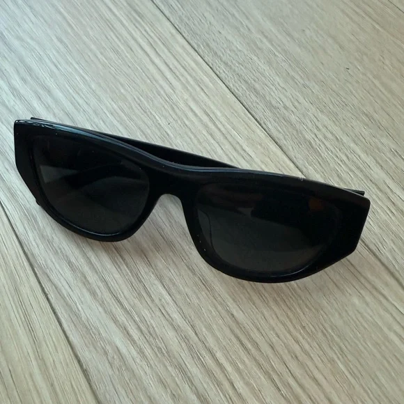 Celine Black Monochrome 55mg Geometric Sunglasses